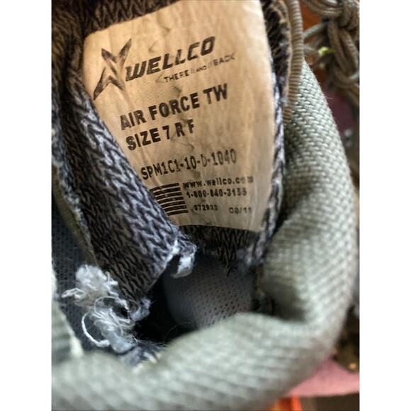 Wellco Air Force TW‎ Boots Womens Size 7 R Combat Military Green Vibram Sole - Picture 7 of 7